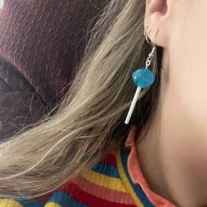 Blue Razz🍬Sucker Earrings